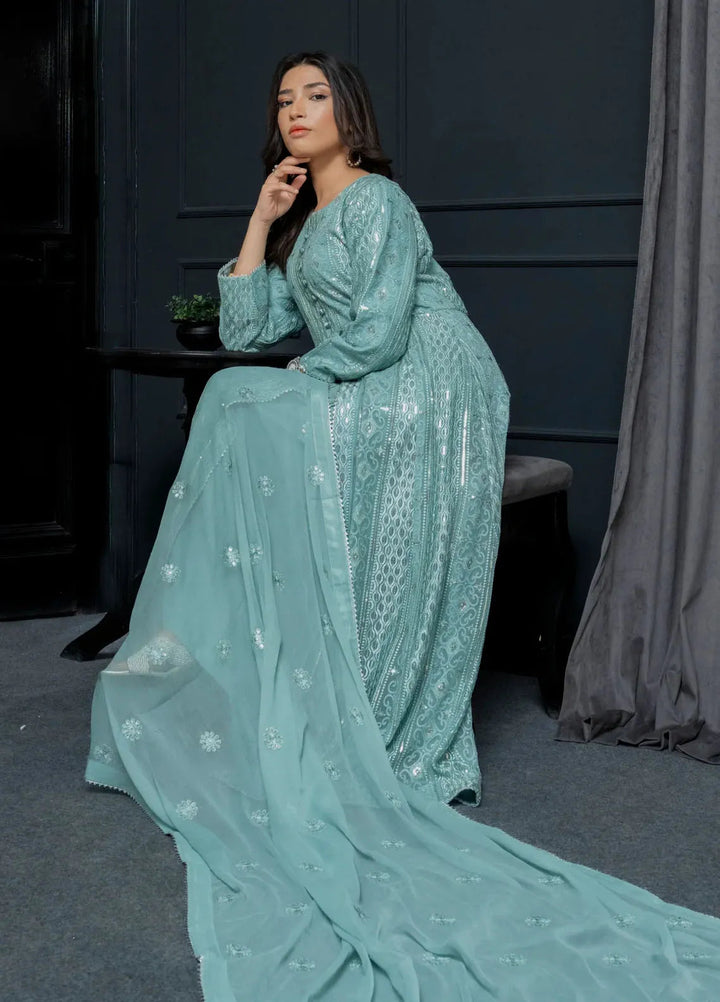 Adam Couture Pret Embroidered Chiffon 3 Piece Suit Shama