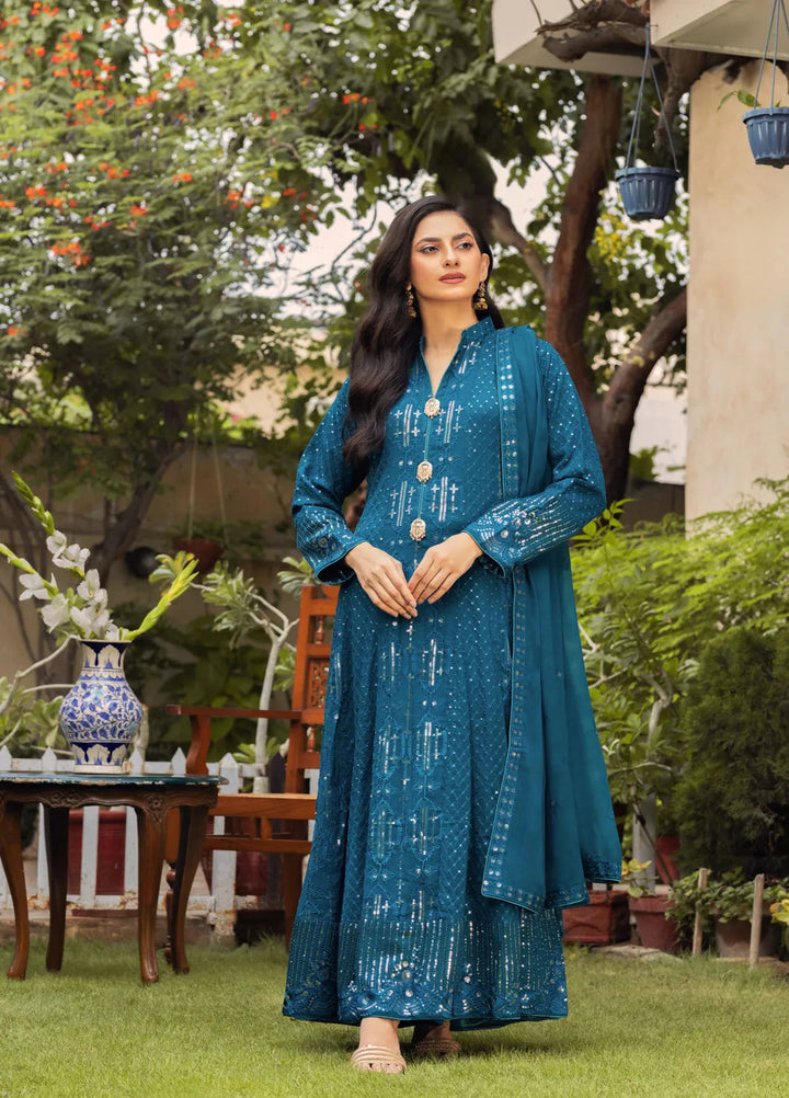 Adams Couture Pret Embroidered Chiffon 3 Piece Suit Falak