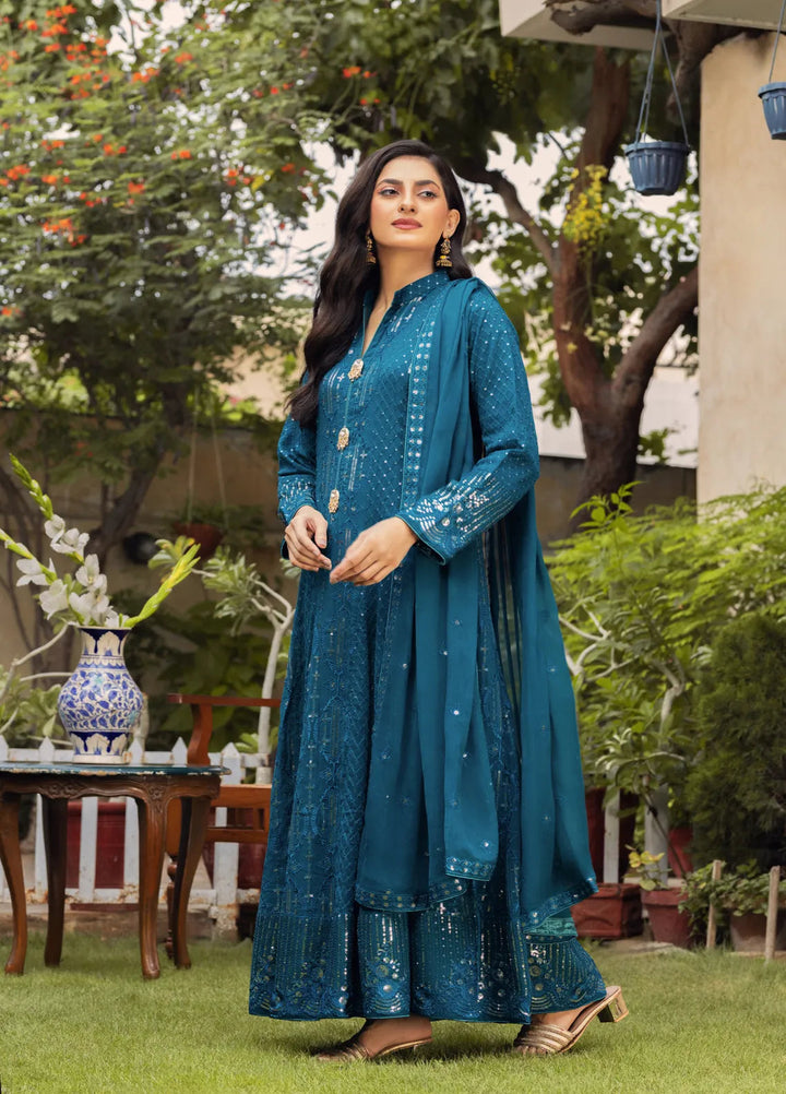 Adams Couture Pret Embroidered Chiffon 3 Piece Suit Falak