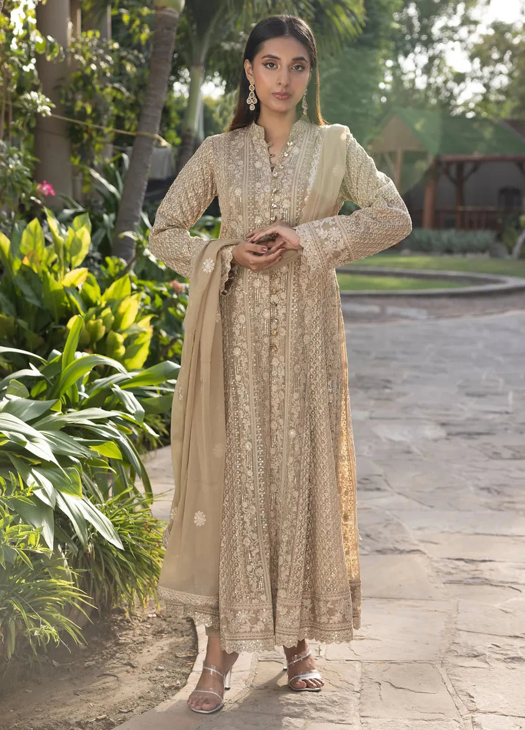 Adams Couture Pret Embroidered Chiffon 3 Piece Suit Shahnoor