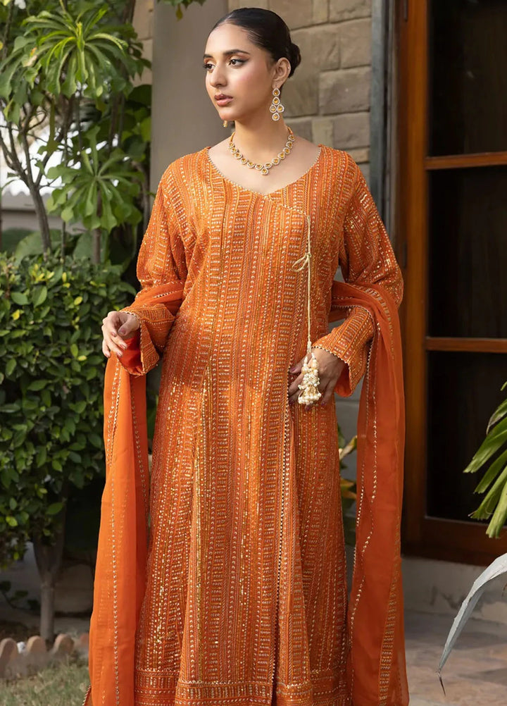 Adams Couture Pret Embroidered Chiffon 3 Piece Suit Sughat