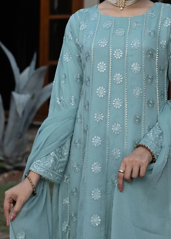Adams Couture Pret Embroidered Chiffon 3 Piece Suit Zarmina
