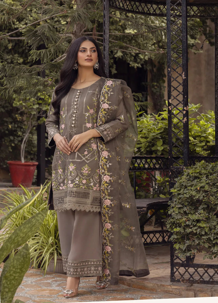 Adams Couture Pret Embroidered Organza 3 Piece Suit Gulbano