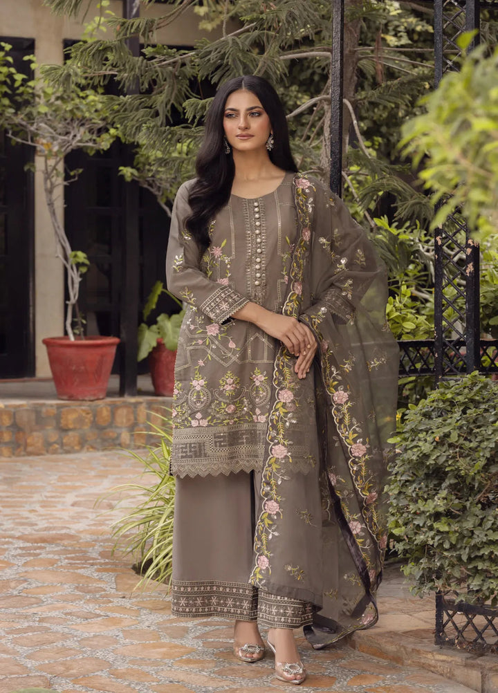 Adams Couture Pret Embroidered Organza 3 Piece Suit Gulbano