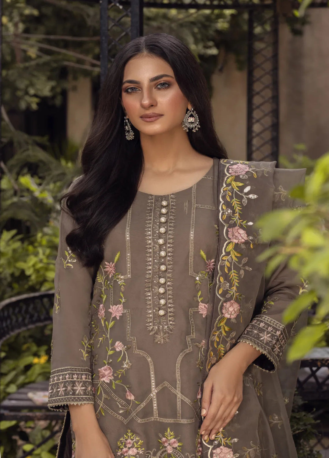 Adams Couture Pret Embroidered Organza 3 Piece Suit Gulbano