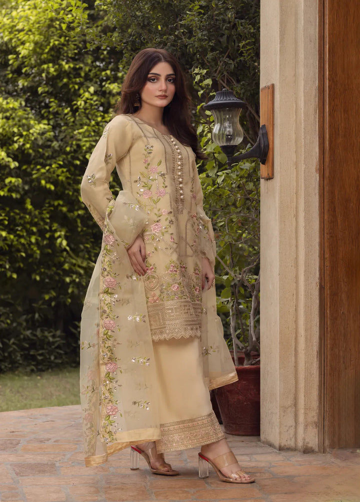 Adams Couture Pret Embroidered Organza 3 Piece Suit Shehzadi