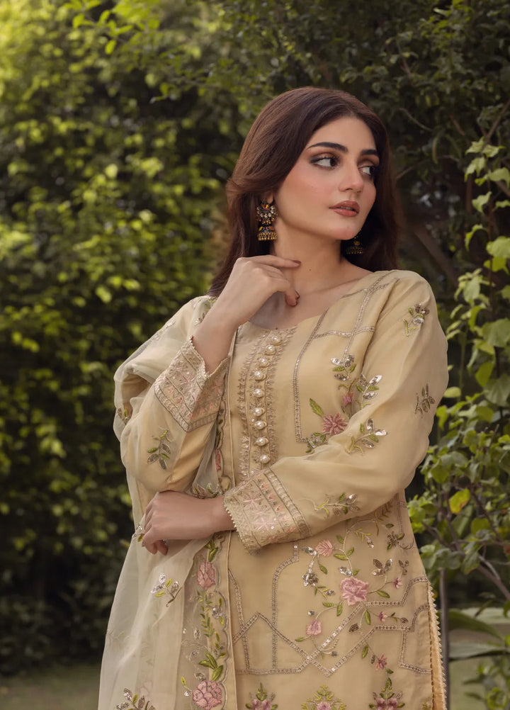 Adams Couture Pret Embroidered Organza 3 Piece Suit Shehzadi