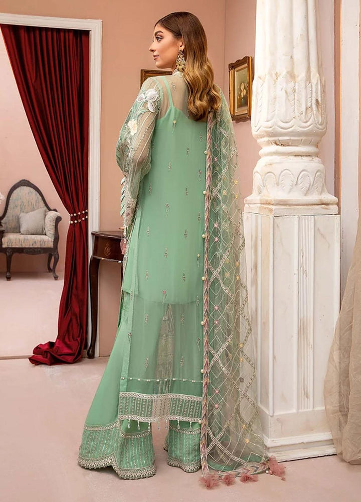 Luxulia By Adan's Libas Embroidered Chiffon Suits Unstitched 3 Piece AL21LC 08 Dramatic Thrive - Luxury Collection