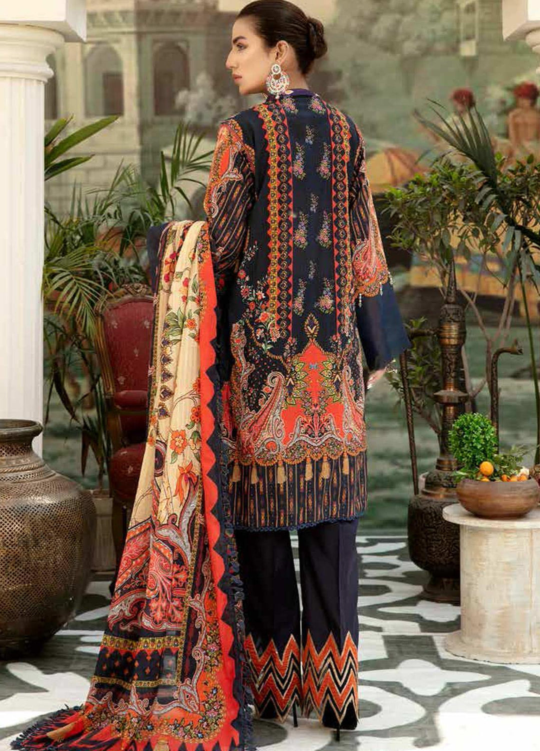 Adan's Libas Embroidered Lawn Suits Unstitched 3 Piece AL21SE D-03 - Summer Collection