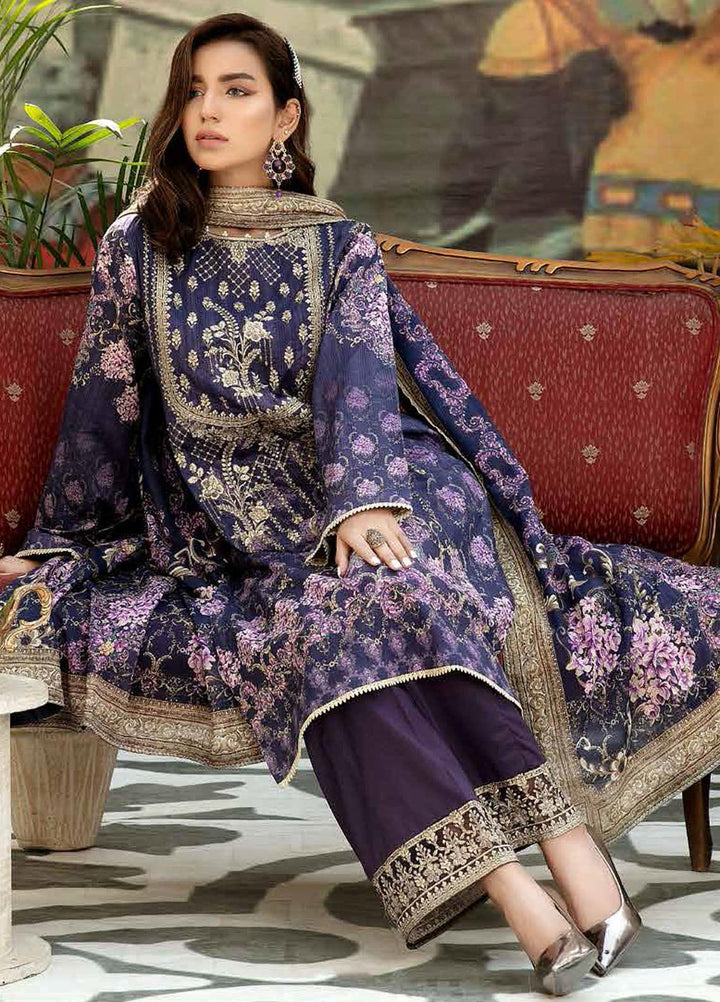 Adan's Libas Embroidered Lawn Suits Unstitched 3 Piece AL21SE D-04 - Summer Collection