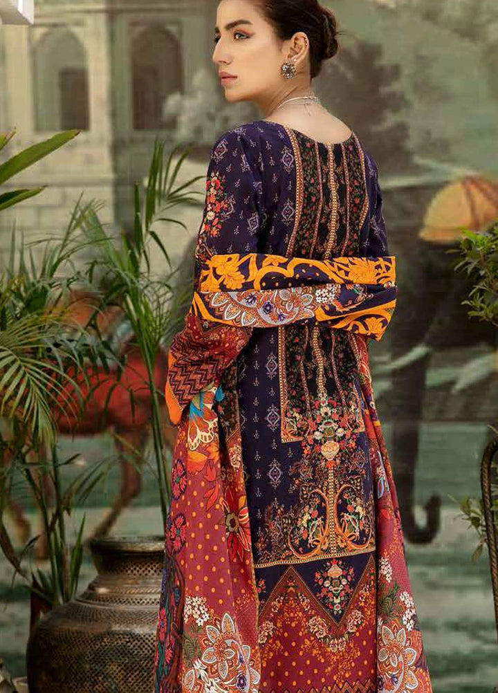Adan's Libas Embroidered Lawn Suits Unstitched 3 Piece AL21SE D-08 - Summer Collection
