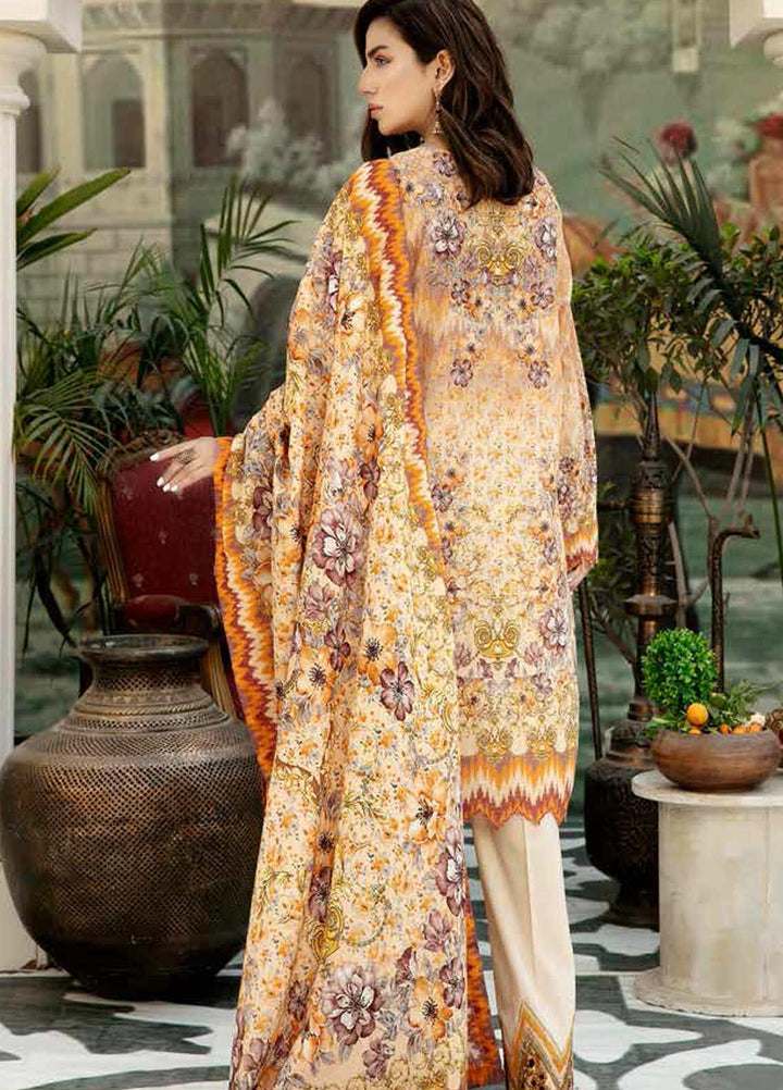 Adan's Libas Embroidered Lawn Suits Unstitched 3 Piece AL21SE D-09 - Summer Collection