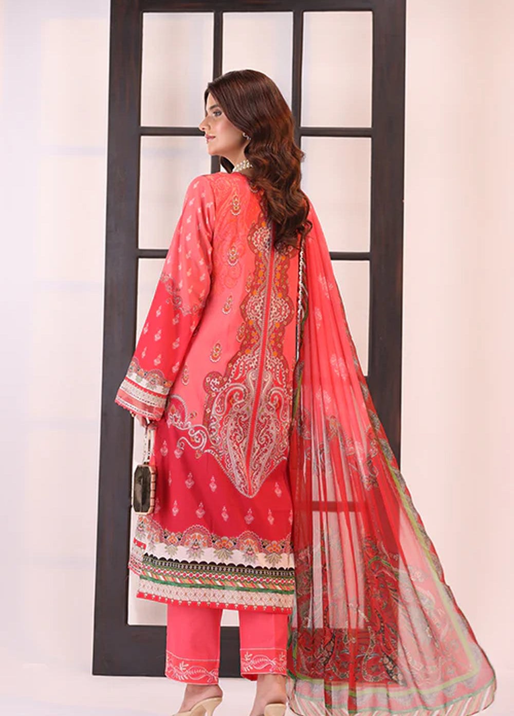 La Elise Women Unstitched Embroidered Lawn 3 Piece Suit 0001202 Effie - Festive Collection