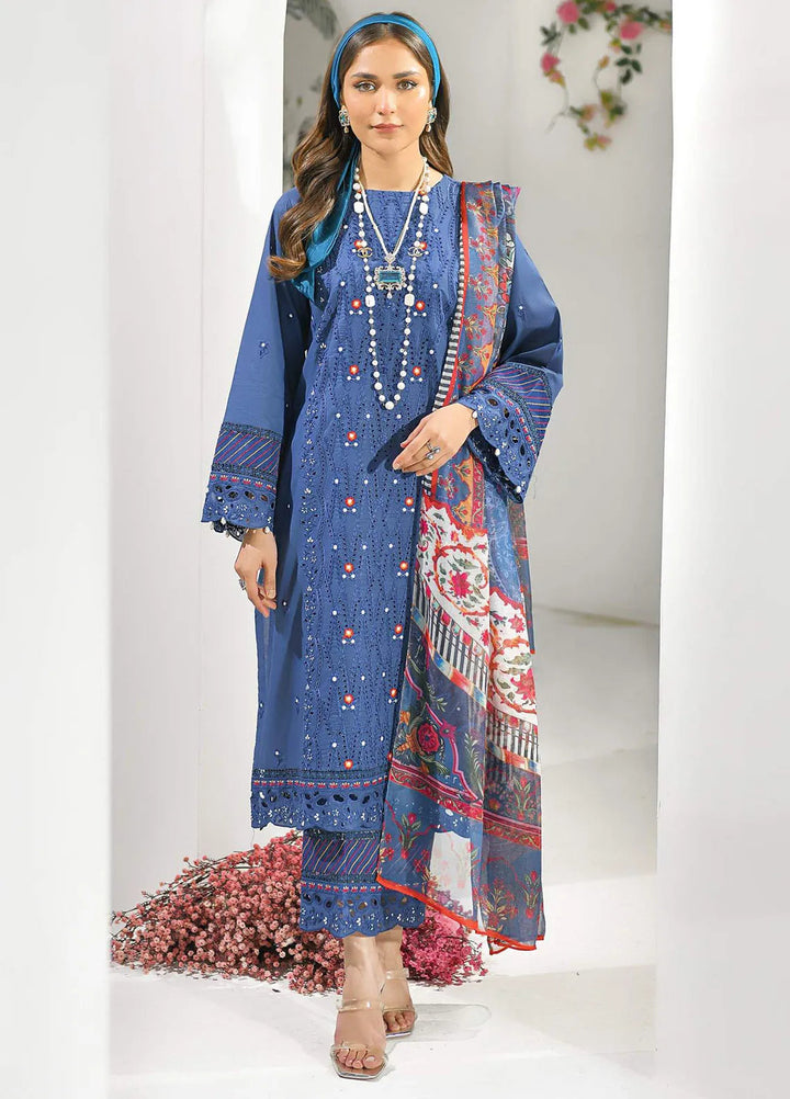 Addee Embroidered Lawn Suits Unstitched 3 Piece AD24QZ SM-031 Nara - Summer Collection