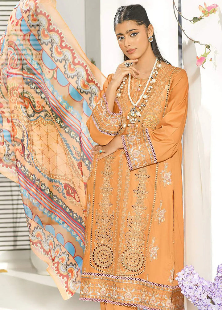 Addee Embroidered Lawn Suits Unstitched 3 Piece AD24QZ SM-033 Taysa - Summer Collection