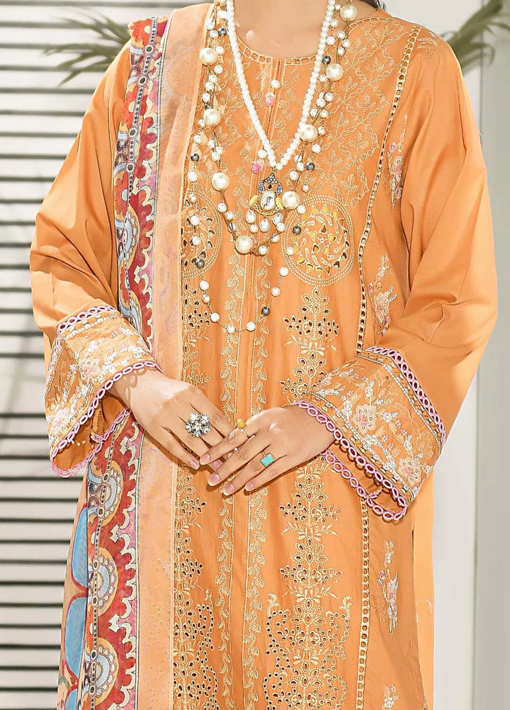 Addee Embroidered Lawn Suits Unstitched 3 Piece AD24QZ SM-033 Taysa - Summer Collection