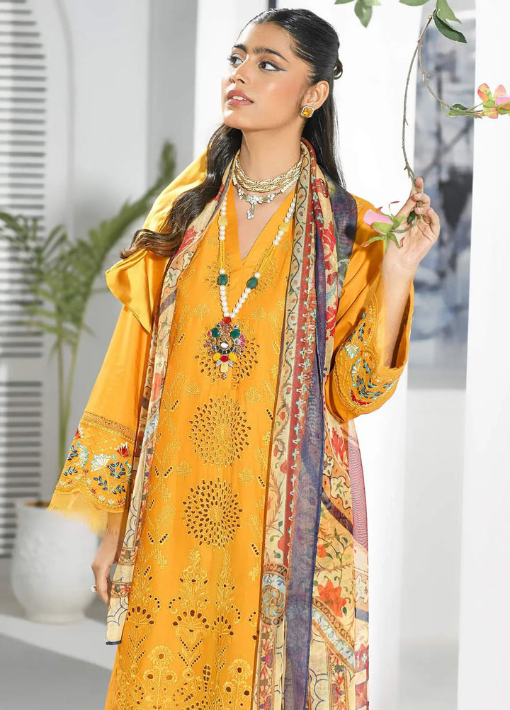 Addee Embroidered Lawn Suits Unstitched 3 Piece AD24QZ SM-036 Kira - Summer Collection