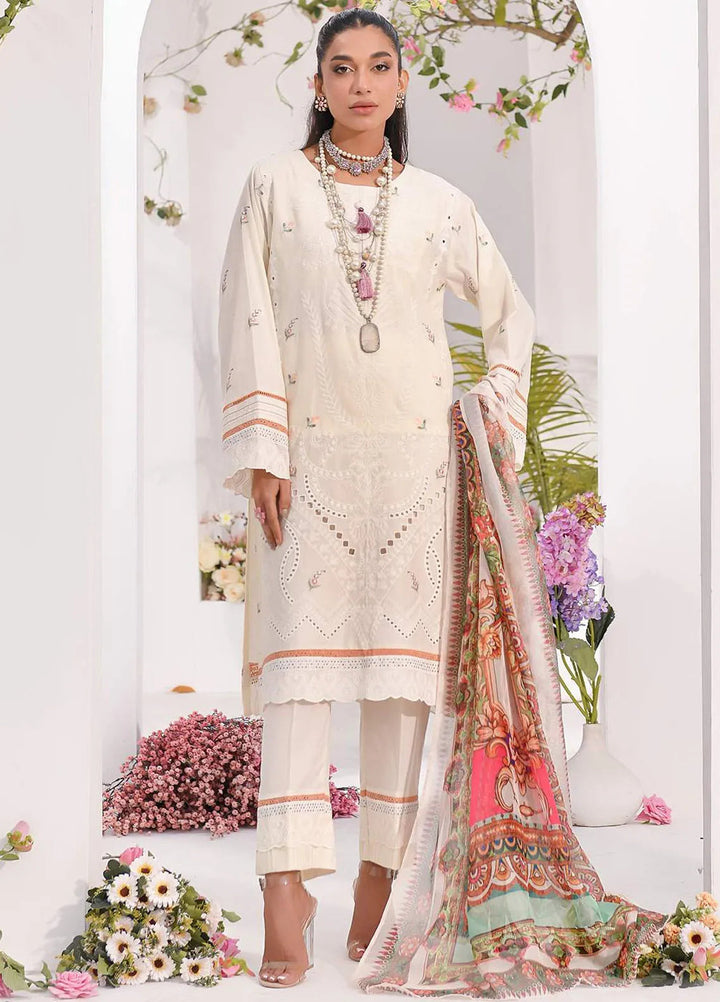 Addee Embroidered Lawn Suits Unstitched 3 Piece AD24QZ SM-037 Zar - Summer Collection