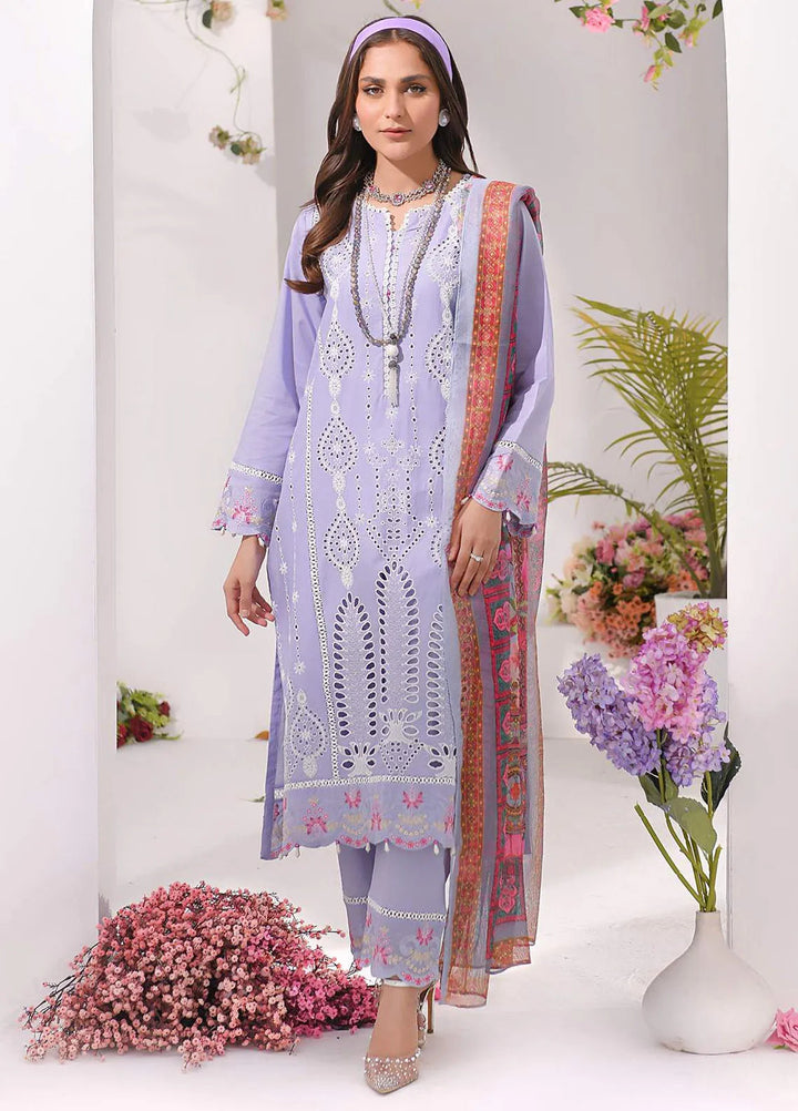 Addee Embroidered Lawn Suits Unstitched 3 Piece AD24QZ SM-039 Moksha - Summer Collection
