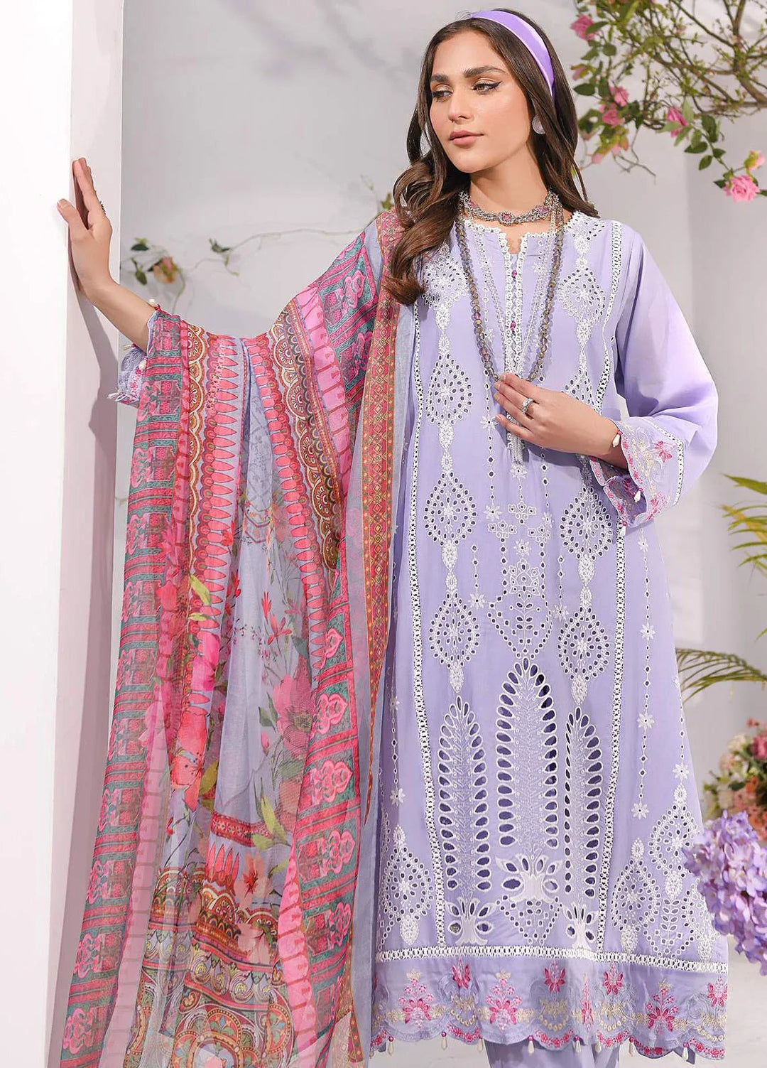 Addee Embroidered Lawn Suits Unstitched 3 Piece AD24QZ SM-039 Moksha - Summer Collection