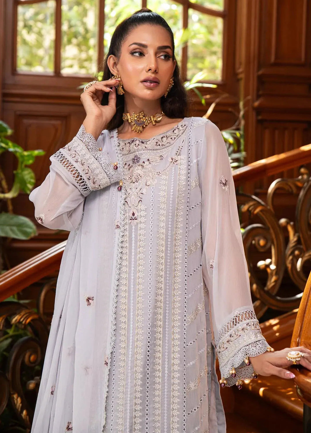 Addee Pret Embroidered Chiffon 3 Piece Suit MF-012