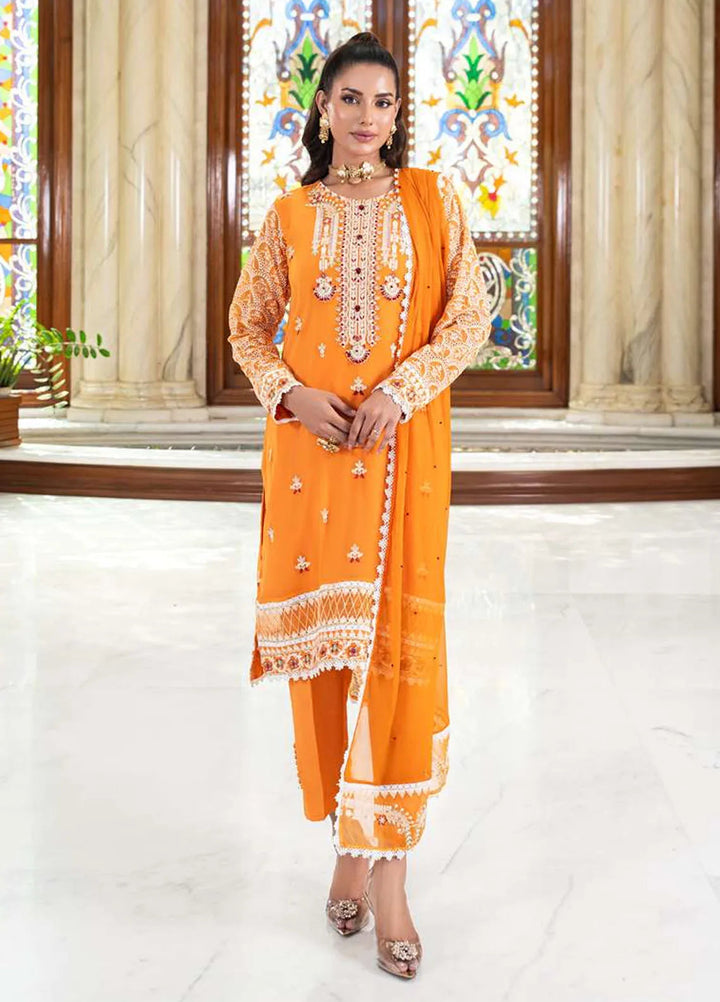 Addee Pret Embroidered Chiffon 3 Piece Suit MF-014