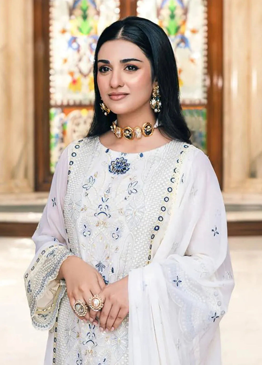 Addee Pret Embroidered Chiffon 3 Piece Suit MF-017