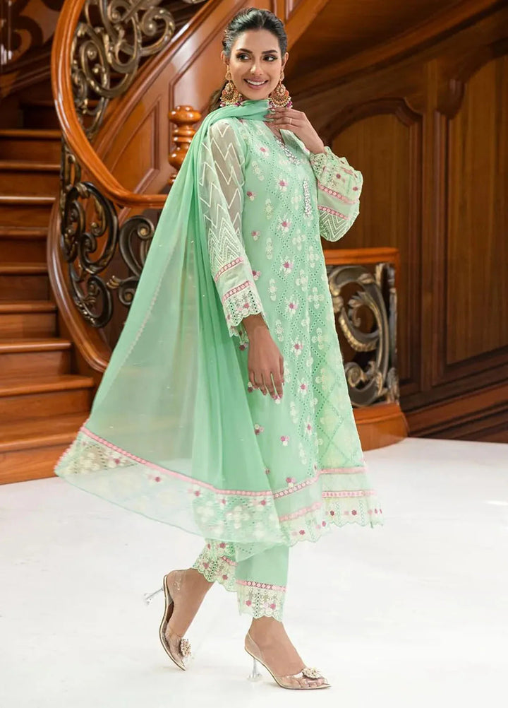 Addee Pret Embroidered Chiffon 3 Piece Suit MF-019