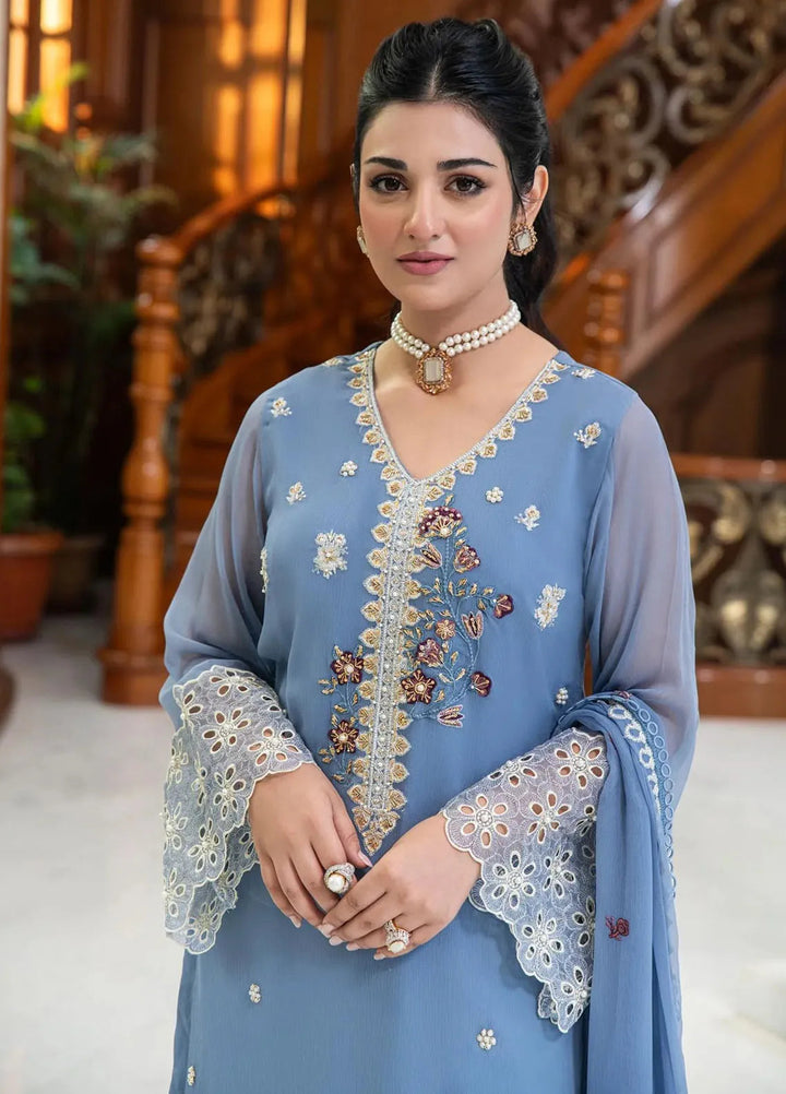 Addee Pret Embroidered Chiffon 3 Piece Suit MF-020