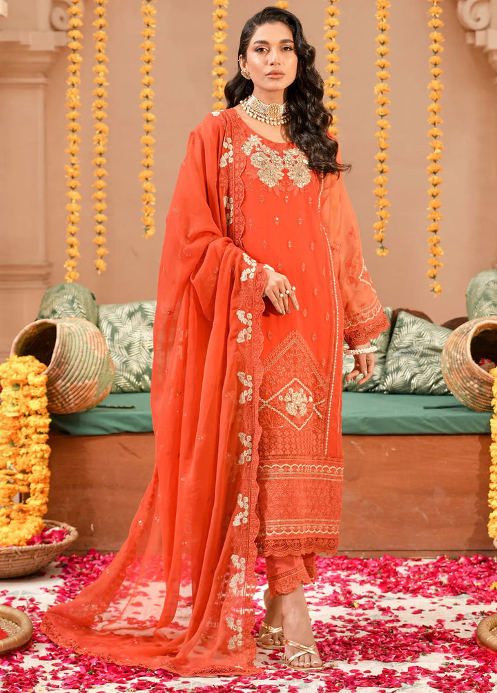 Addee Pret Embroidered Chiffon 3 Piece Suit MF-021 Saanjh