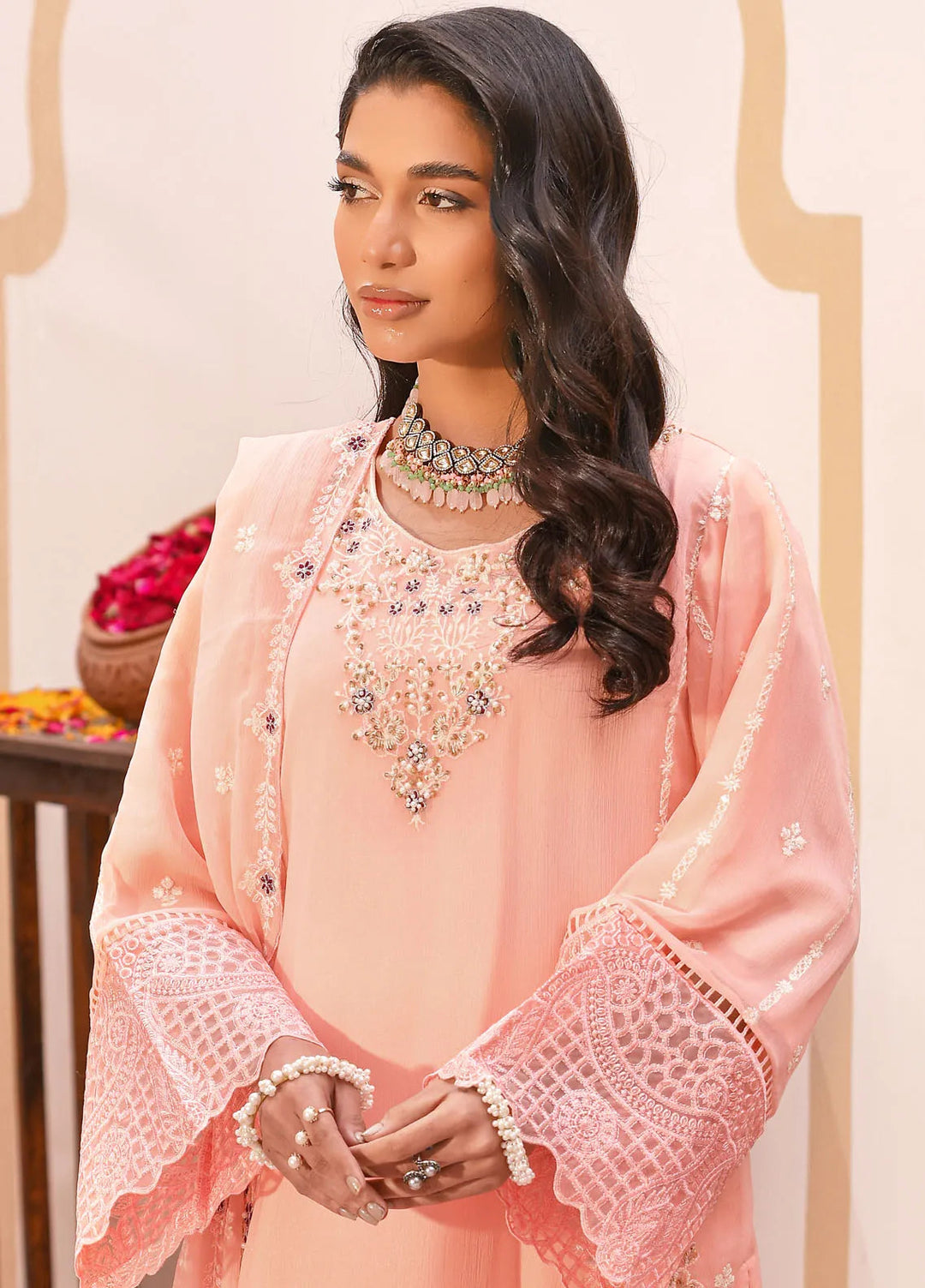 Addee Pret Embroidered Chiffon 3 Piece Suit MF-022 Laalsa