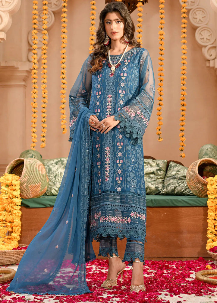 Addee Pret Embroidered Chiffon 3 Piece Suit MF-027 Inaayat