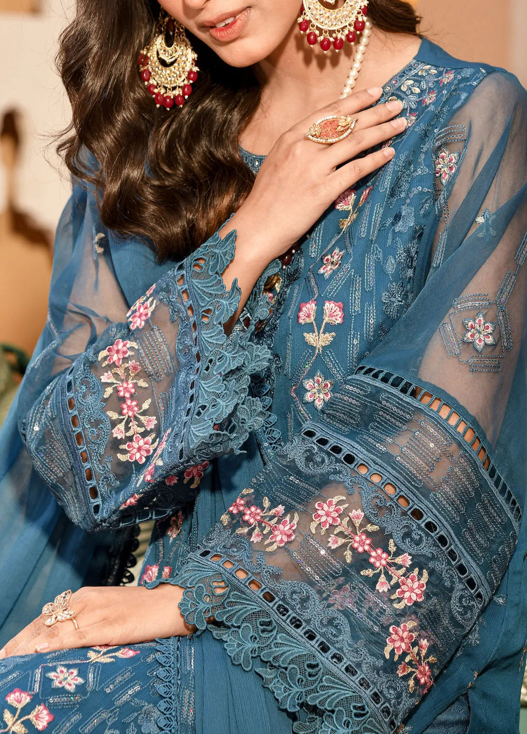 Addee Pret Embroidered Chiffon 3 Piece Suit MF-027 Inaayat