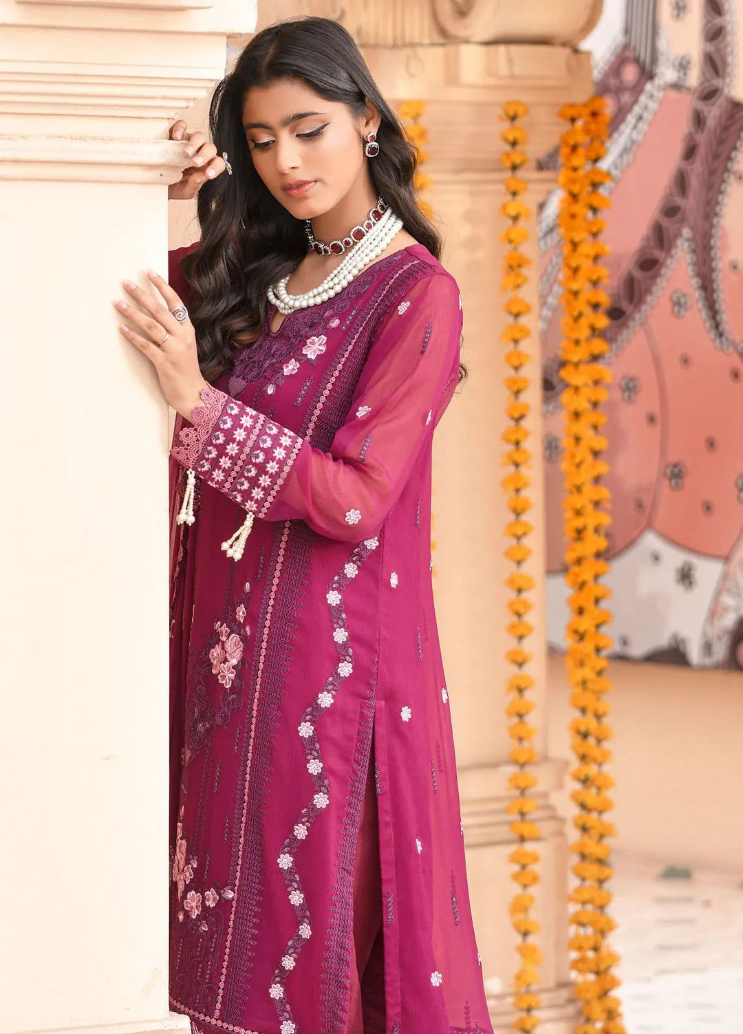 Addee Pret Embroidered Chiffon 3 Piece Suit MF-028 Irsa