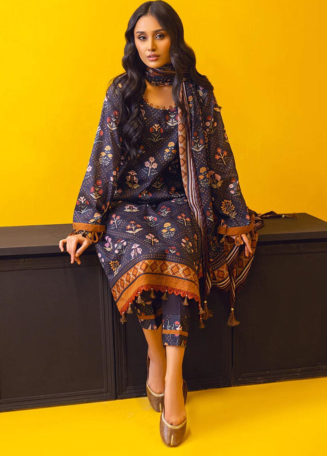 Adorna by Salitex Printed Lawn Suits Unstitched 2 Piece ST23A UNS23CB003UT - Summer Collection