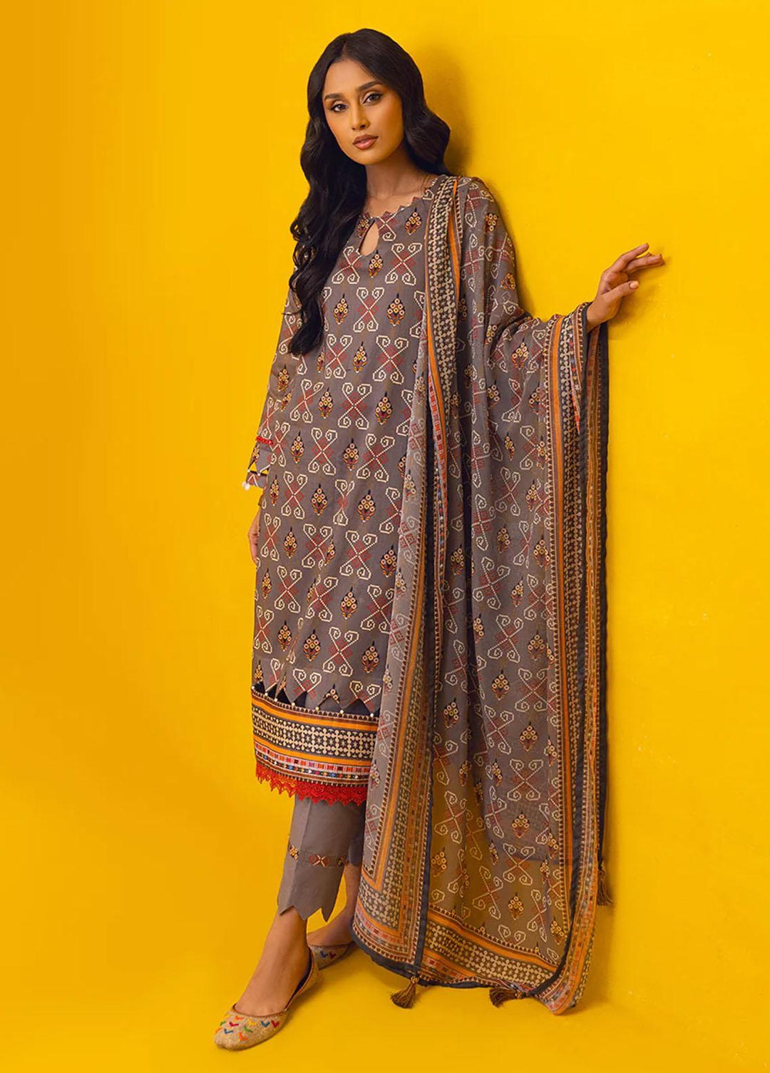Adorna by Salitex Printed Lawn Suits Unstitched 2 Piece ST23A UNS23CB004UT - Summer Collection