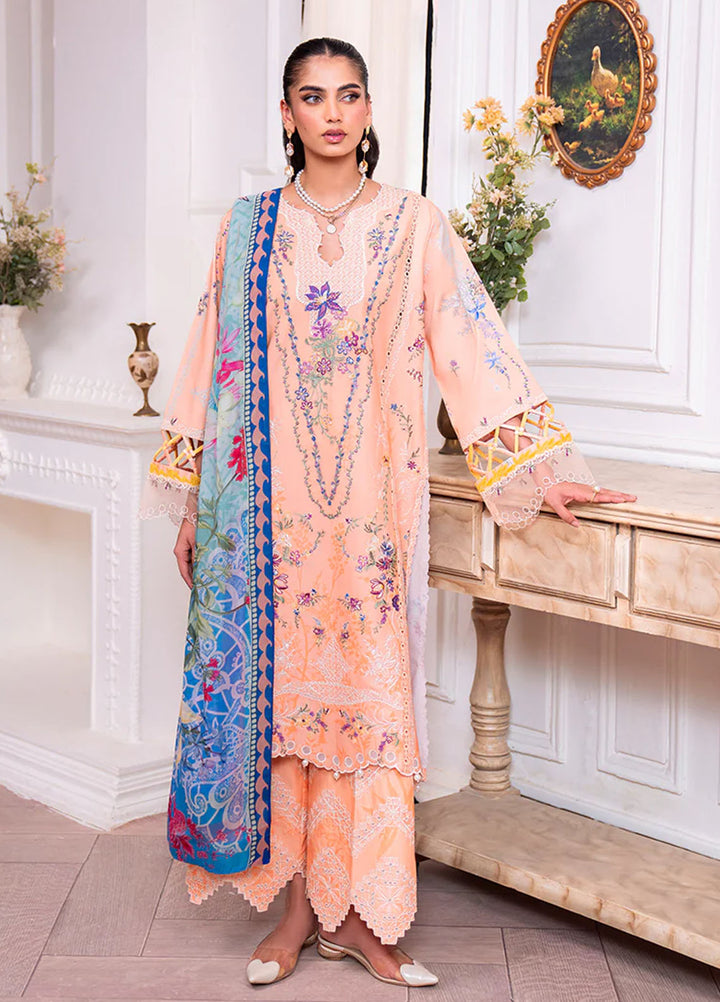 Aezel by Roheenaz Embroidered Cambric Suits Unstitched 3 Piece RNZ25AC D-02 A Amal - Winter Collection