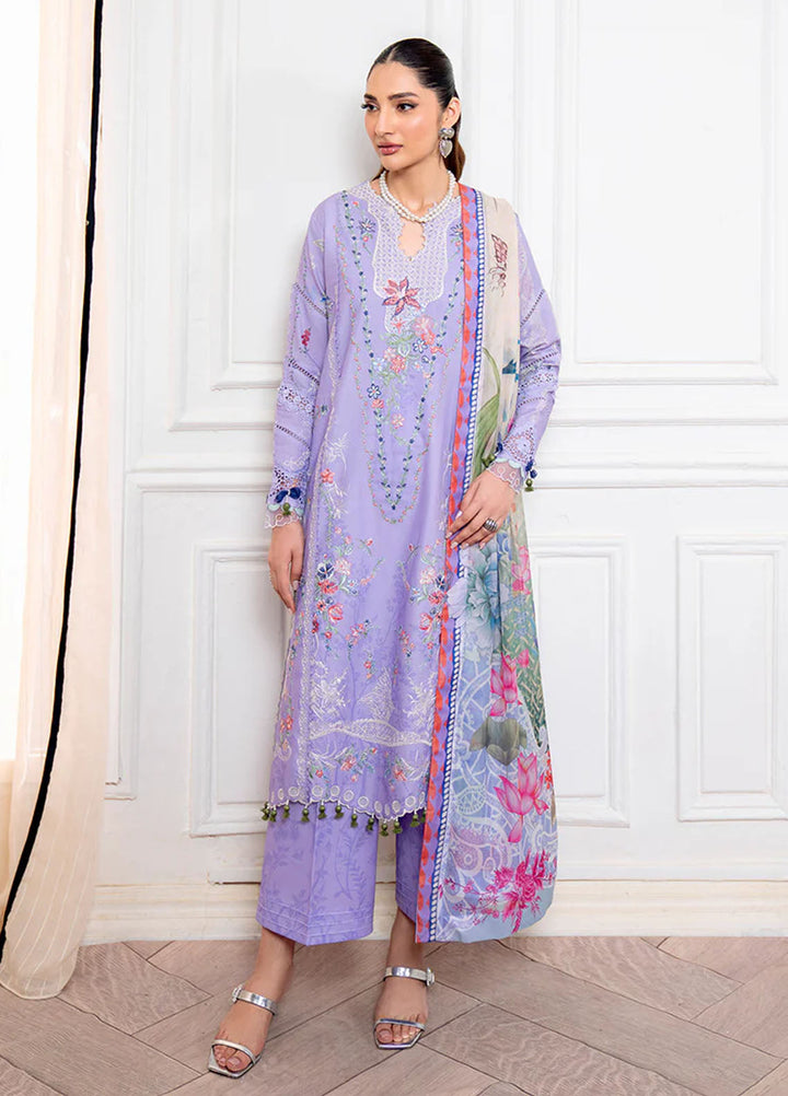 Aezel by Roheenaz Embroidered Cambric Suits Unstitched 3 Piece RNZ25AC D-02 B Nivra - Winter Collection