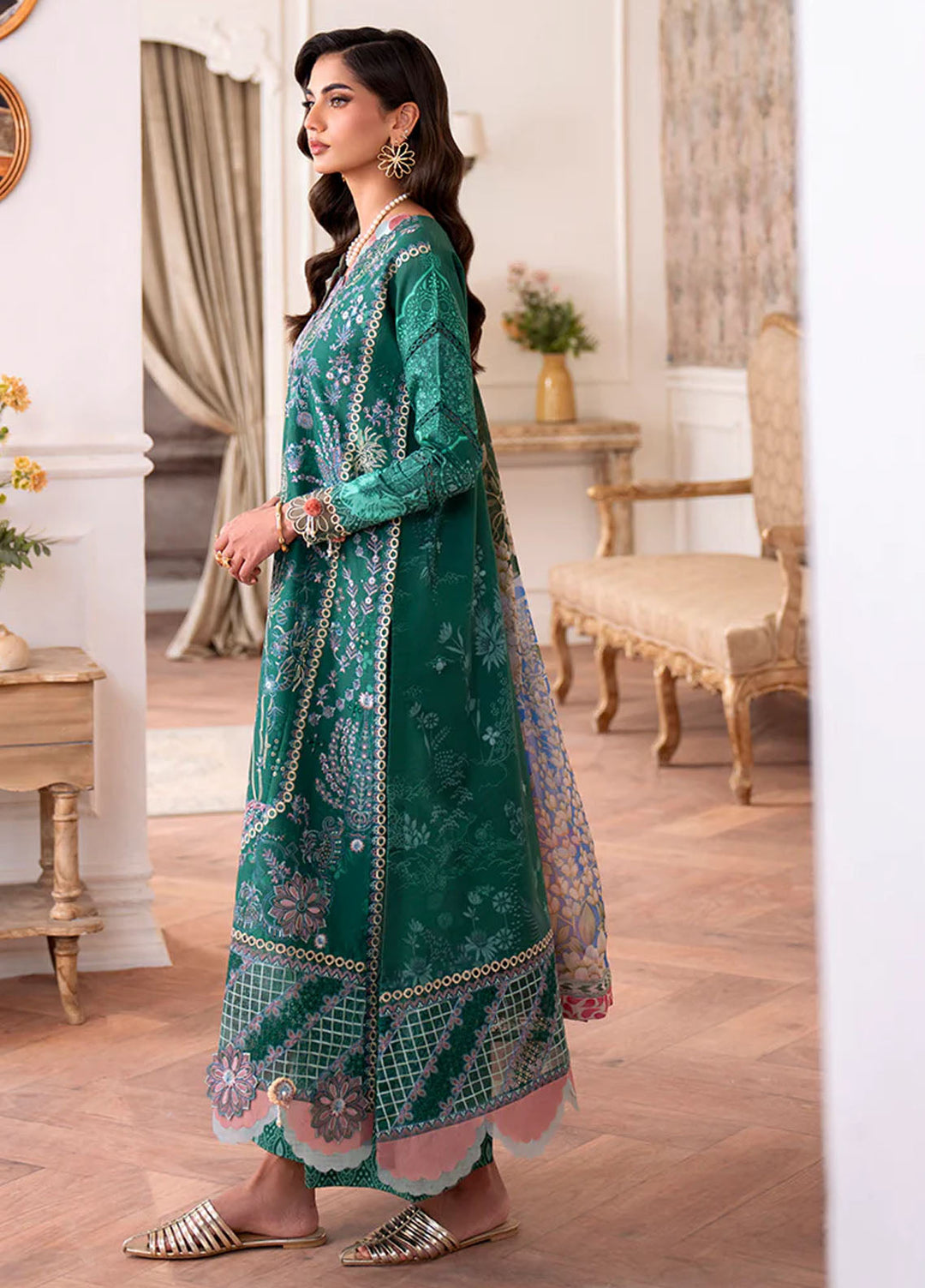 Aezel by Roheenaz Embroidered Cambric Suits Unstitched 3 Piece RNZ25AC D-03 B Maham - Winter Collection