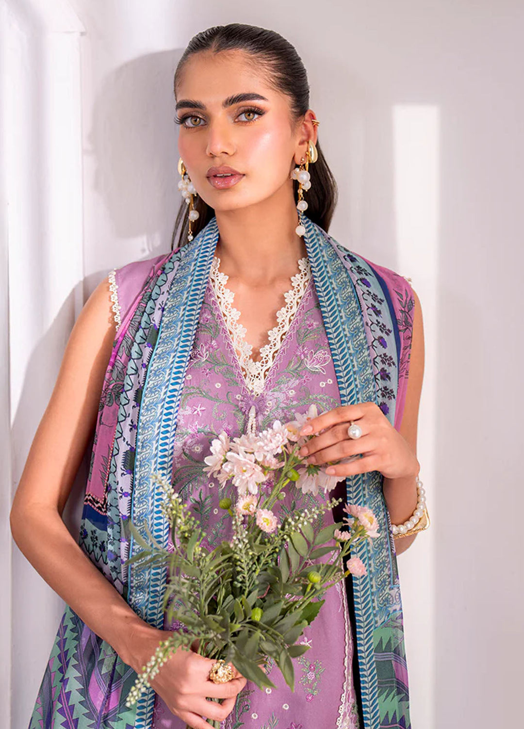 Aezel by Roheenaz Embroidered Cambric Suits Unstitched 3 Piece RNZ25AC D-04 A Laila - Winter Collection