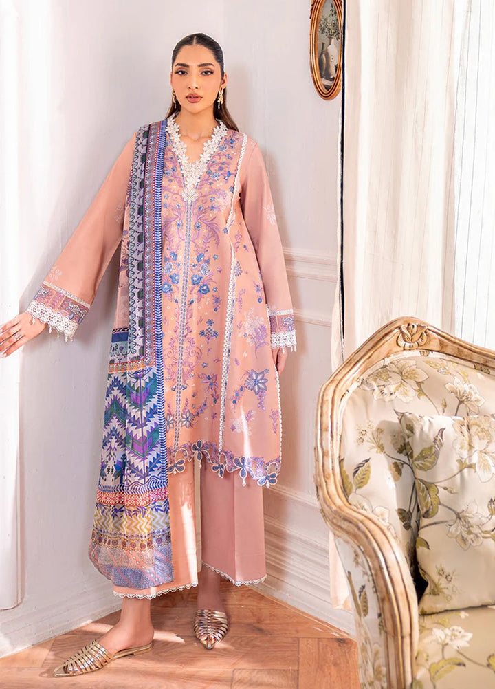 Aezel by Roheenaz Embroidered Cambric Suits Unstitched 3 Piece RNZ25AC D-04 B Wareesha - Winter Collection