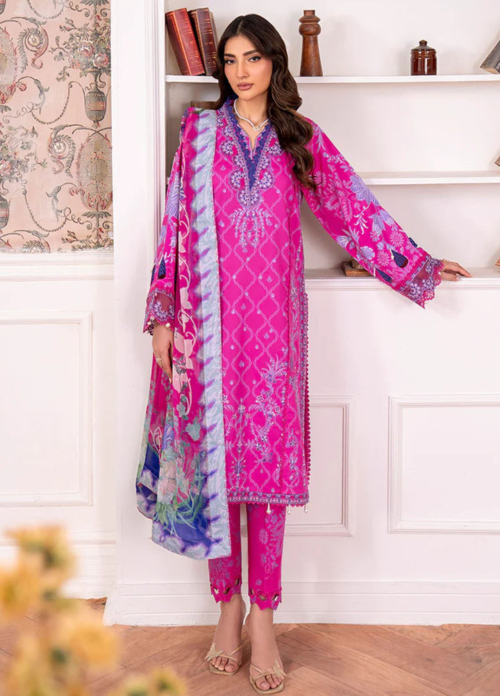 Aezel by Roheenaz Embroidered Cambric Suits Unstitched 3 Piece RNZ25AC D-06 A Novah - Winter Collection