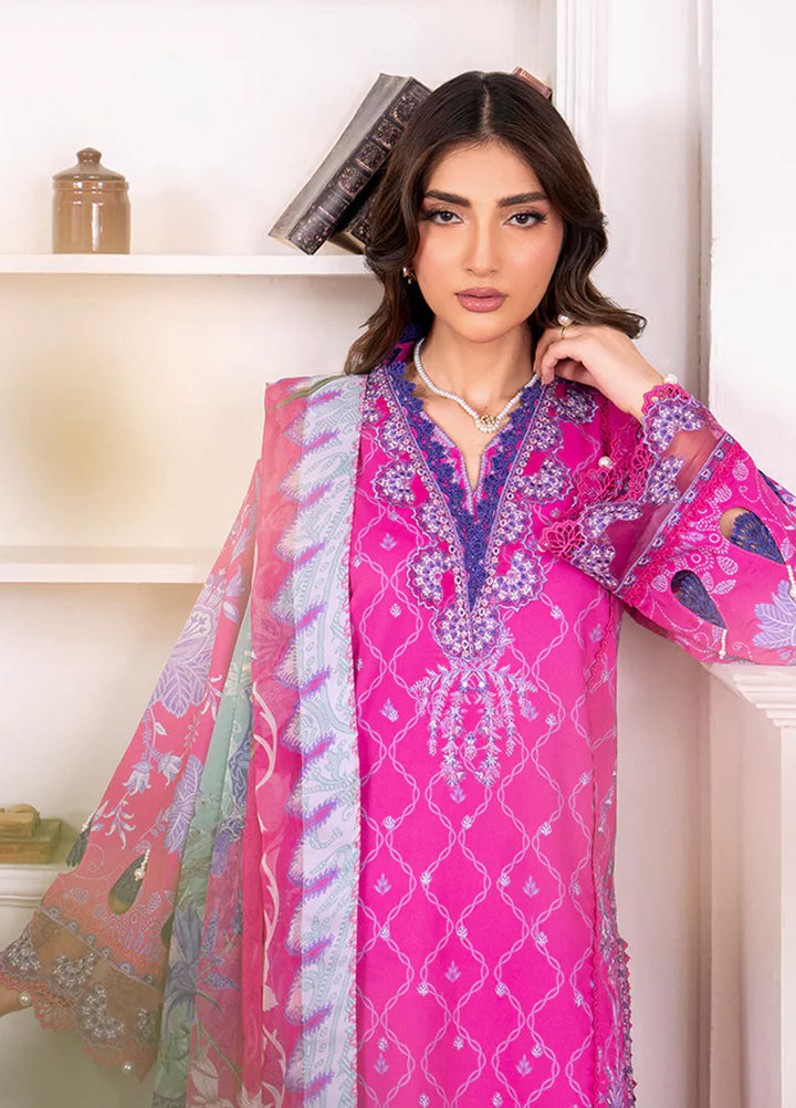 Aezel by Roheenaz Embroidered Cambric Suits Unstitched 3 Piece RNZ25AC D-06 A Novah - Winter Collection