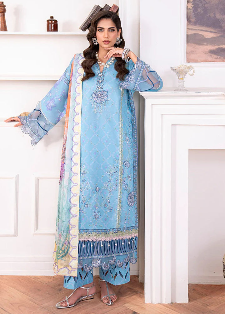 Aezel by Roheenaz Embroidered Cambric Suits Unstitched 3 Piece RNZ25AC D-06 B Miren - Winter Collection