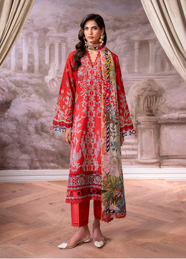 Aezel by Roheenaz Embroidered Cambric Suits Unstitched 3 Piece RNZ25AC D-07 B Lyrah - Winter Collection