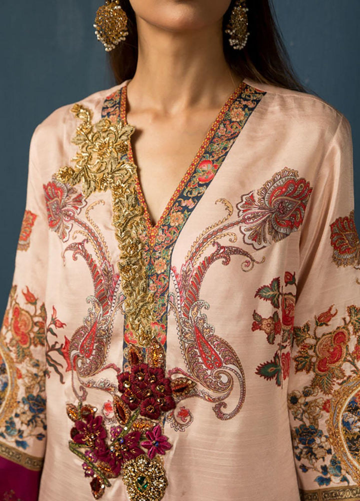 Shamaeel Ansari Pret Luxury Silk Shirt SHA23A Dove