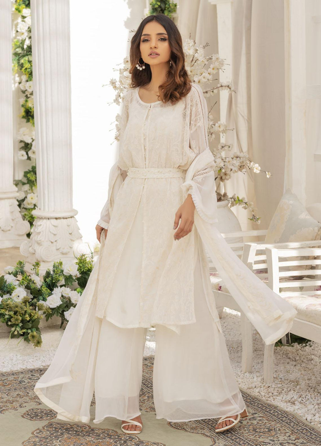Afreen By Shamooz Embroidered Chiffon Suits Unstitched 3 Piece SHM23A SU-047 Lalit - Festive Collection