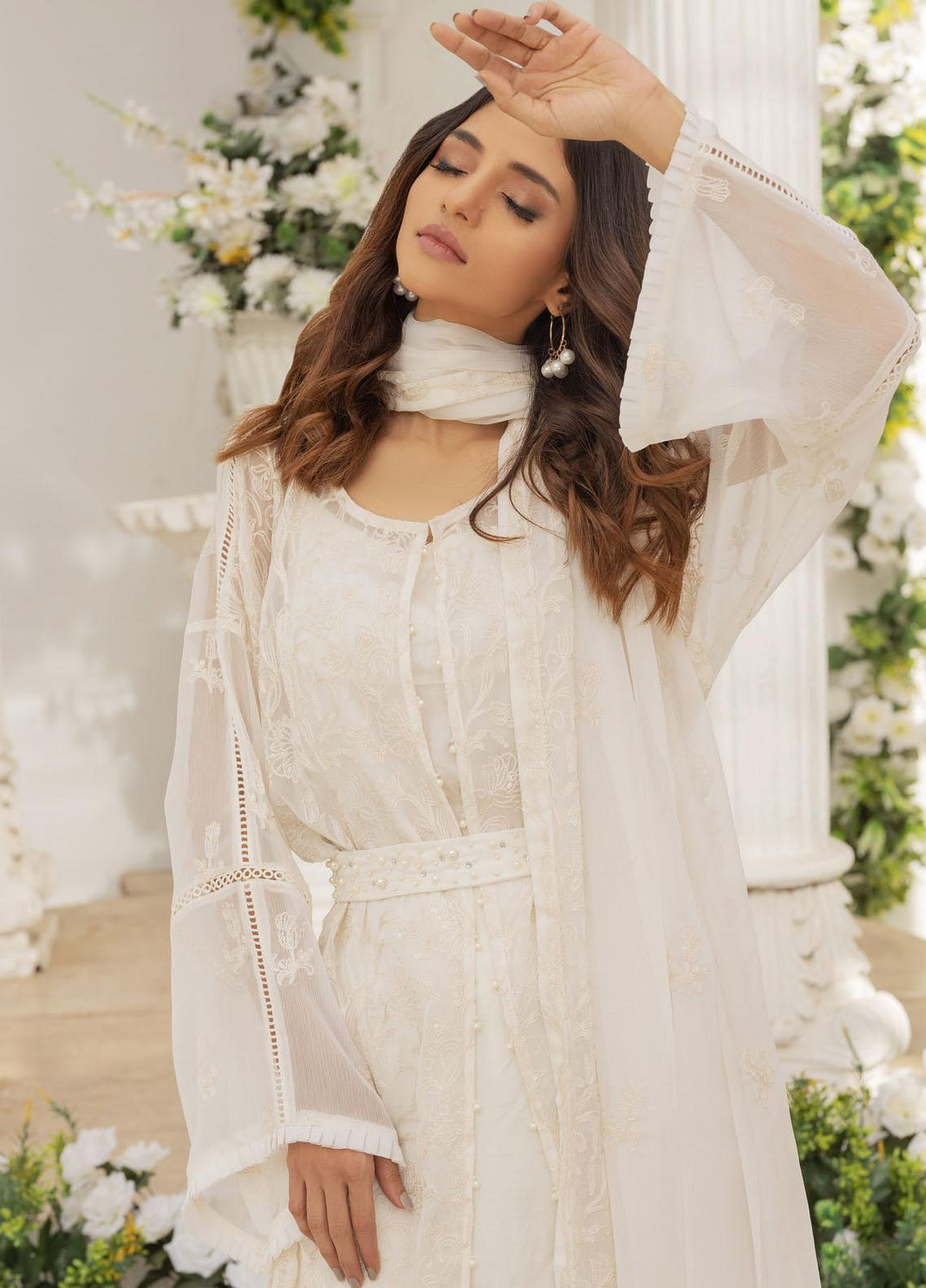 Afreen By Shamooz Embroidered Chiffon Suits Unstitched 3 Piece SHM23A SU-047 Lalit - Festive Collection
