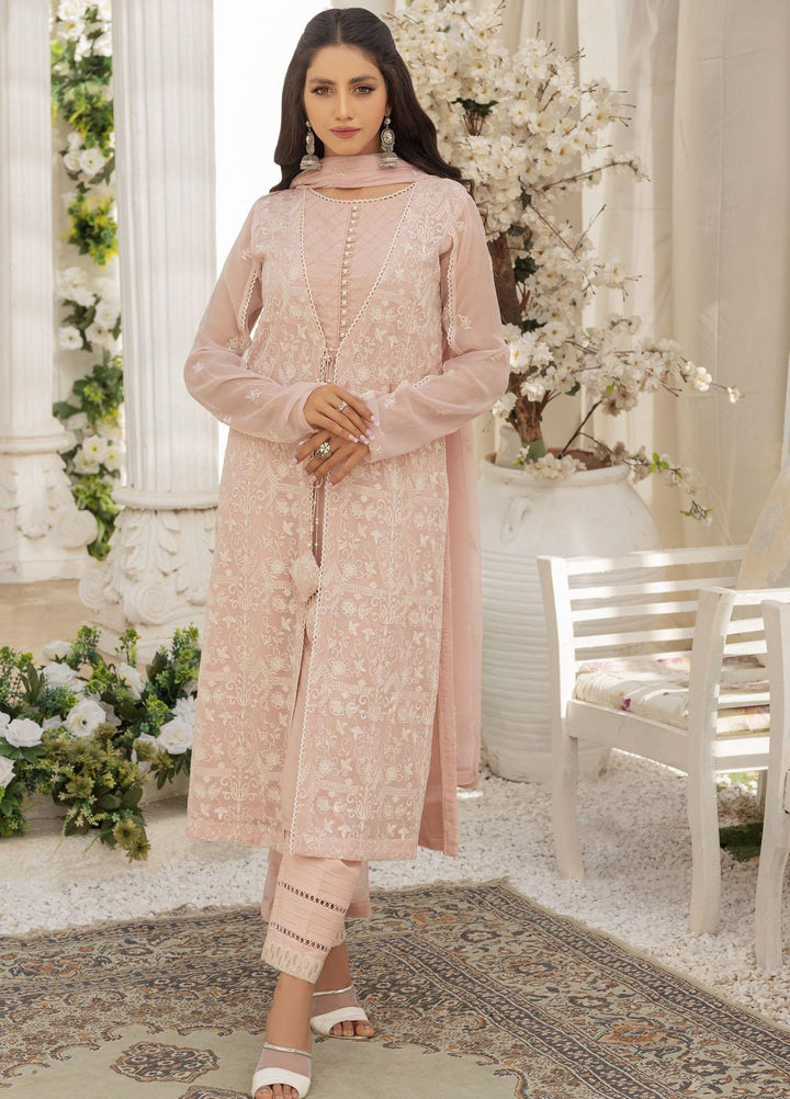 Afreen By Shamooz Embroidered Chiffon Suits Unstitched 3 Piece SHM23A SU-048 Sapna - Festive Collection