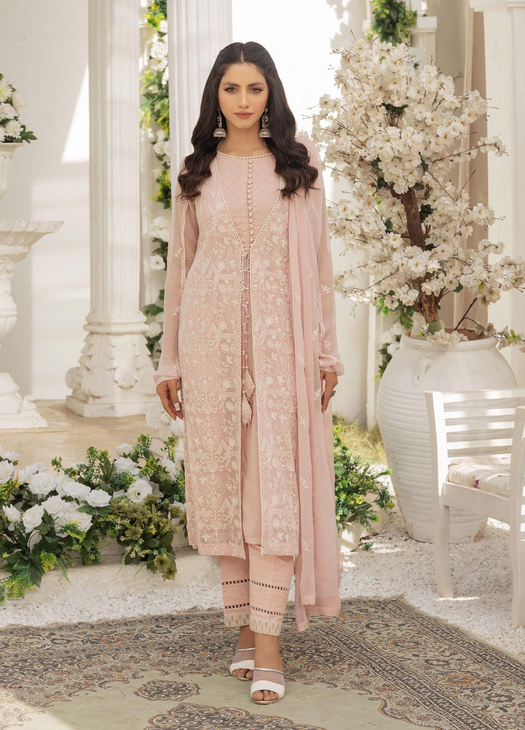 Afreen By Shamooz Embroidered Chiffon Suits Unstitched 3 Piece SHM23A SU-048 Sapna - Festive Collection